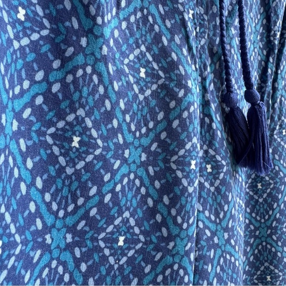 Knox Rose Blue Boho Print Drawstring Pants - M - Picture 4 of 8